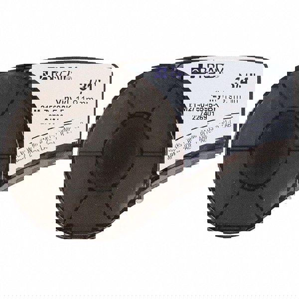 Label Maker Label: White & Black, Vinyl, 1 Roll